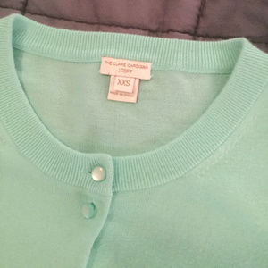 J. Crew Clare Cardigan Light Mint Green
